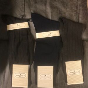 New dress socks. Pack of 3. Two brown and one blue